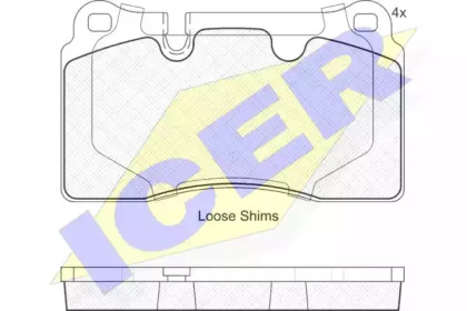 Колодки гальмівні (передні) Audi TT 09-14/VW Touareg 02- ICER 181789
