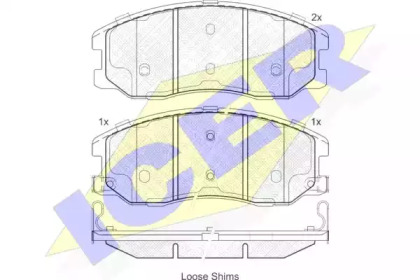 Колодки гальмівні (передні) Chevrolet Captiva/Opel Antara A 06- ICER 181798