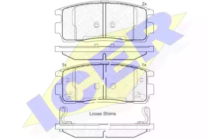 Колодки гальмівні (задні) Opel Antara A/Chevrolet Captiva 06- ICER 181799
