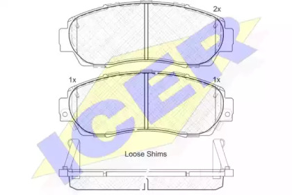 Колодки гальмівні (передні) Honda CR-V IV/Crosstour 12- ICER 181811