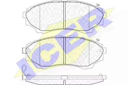 Колодки гальмівні (передні) Ford Ranger 99-12 ICER 181822