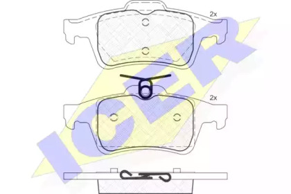 Колодки гальмівні (задні) Mazda 3 08-14/Mazda 5 10-/Saab 9-3 II 05- ICER 181825