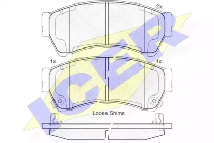 Колодки гальмівні (передні) Ford Fusion/Ford USA Fusion 06-/Mazda 6 02-13 ICER 181868