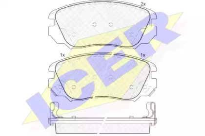 Колодки гальмівні (передні) Opel Insignia A 08-17/Chevrolet Malibu 12-/Bentley Flying Spur 13- ICER 181914