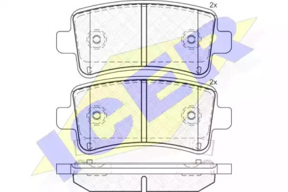 Колодки гальмівні (задні) Opel Insignia 08-17/Chevrolet Malibu/Bentley Flying Spur 12-/Saab 9-5 10- ICER 181929
