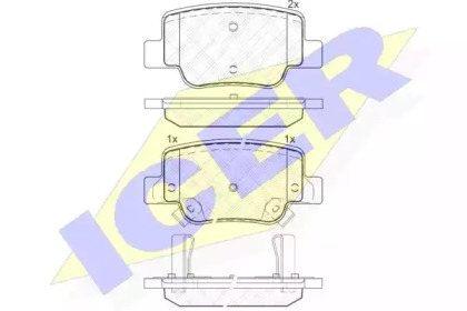 Колодки гальмівні (задні) Toyota Verso 09-18 ICER 181945