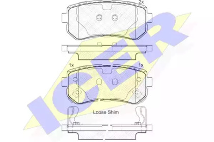Колодки гальмівні (задні) Hyundai i20 08-15/ix20 10- ICER 181948