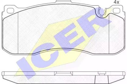 Колодки гальмівні (передні) BMW 1 (E81/E82/E87/E88)/3 (E90/E91/E92/E93) 04-13/Mini Mini 07-13 ICER 181964