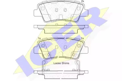 Колодки гальмівні (задні) Hyundai Tucson 04-/Elantra/Sonata 05-15/i40/Grandeur/Kia Optima/Soul 10- ICER 181976