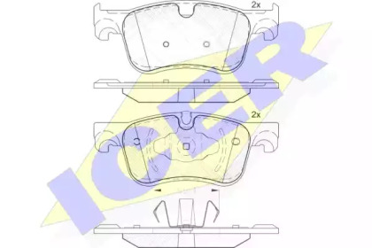 Колодки гальмівні (передні) Citroen C4 13-/ Berlingo/Peugeot Partner/Opel Combo E 18- ICER 182158