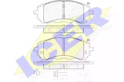 Колодки гальмівні (передні) Citroen Berlingo 18-/Peugeot 308 13-/Partner 18- ICER 182160
