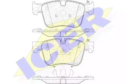 Колодки гальмівні (передні) Citroen C4 Picasso/Grand Picasso/Peugeot 308 13- ICER 182166