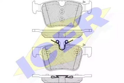 Колодки гальмівні (задні) Volvo S60/V60 18-/S90/V90/XC60 16-/XC90/Land Rover Discovery 14- ICER 182232