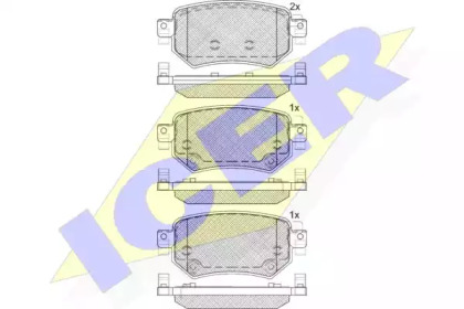 Колодки гальмівні (задні) Mazda 6 12-/CX-4/Chevrolet Trax 16- ICER 182263