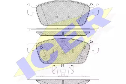 Колодки гальмівні (передні) Ford Kuga II 12-/Transit Connect II/Tourneo Connect II 13- ICER 182273