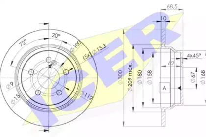 Диск гальмівний (задній) MB E-class (W211/W212/S211/S212) 02-17 (300x10) ICER 78BD0413-2