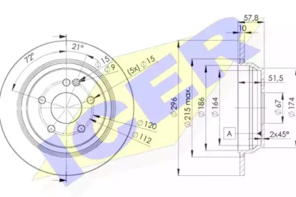 Тормозной диск ICER 78BD0416-2