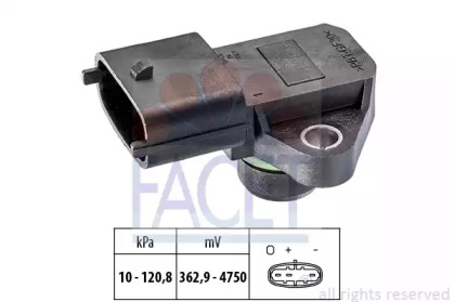 Датчик, тиск впускної труби FACET 10.3118