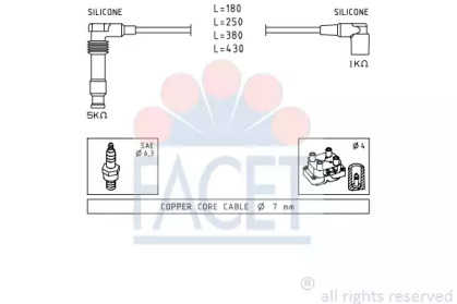 IGNITION CABLE SETS FACET 4.9562