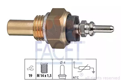 Датчик температури охолоджувальної рідини FACET 7.3131