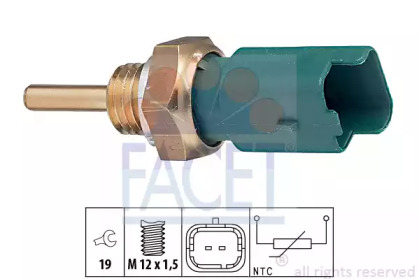 Датчик температури охолоджувальної рідини FACET 7.3261