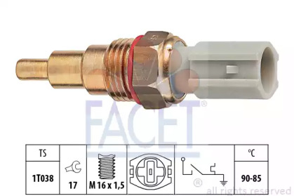 Датчик вмикання вентилятора FACET 7.5205