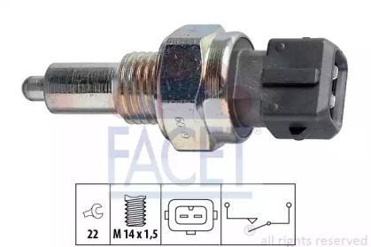 Перемикач заднього ходу автомобіля FACET 7.6099