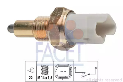 Перемикач заднього ходу автомобіля FACET 7.6217