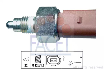Перемикач заднього ходу автомобіля FACET 7.6266