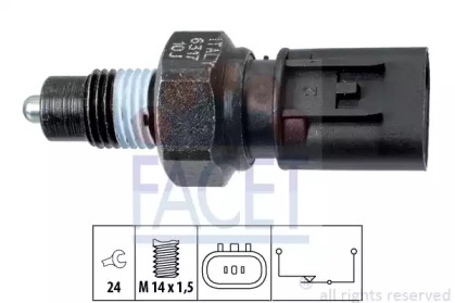 Перемикач заднього ходу автомобіля FACET 7.6317