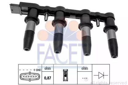 Катушка запалення FACET 9.6350