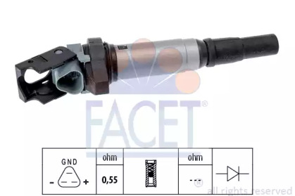 Катушка системы зажигания FACET 9.6507