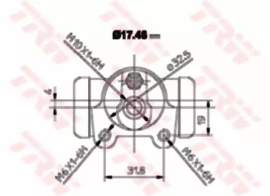 Цилиндр гальмівної системы TRW BWA129