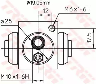 Цилиндр гальмівної системы TRW BWD119A