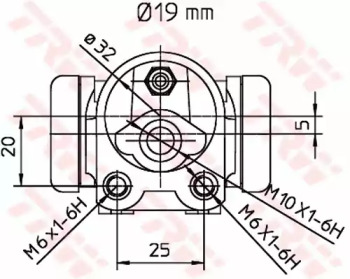 Цилиндр гідравлічний TRW BWD303