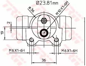 Цилиндр гальмівної системы TRW BWK224