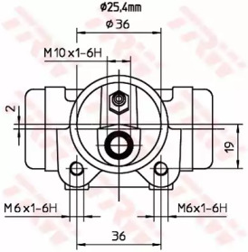 Цилиндр гальмівної системы TRW BWL204