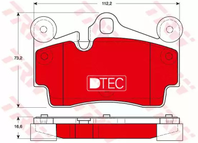 Комплект гальмівних колодок - дискові TRW GDB1653DTE