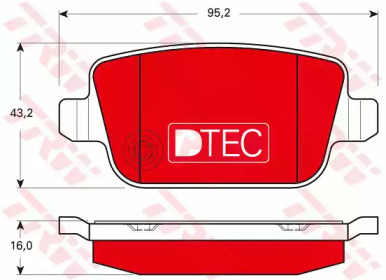 Комплект гальмівних колодок - дискові TRW GDB1732DTE