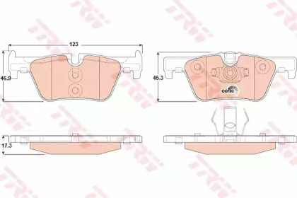 Комплект гальмівних колодок з 4 шт. дисків TRW GDB1919 — фото 2