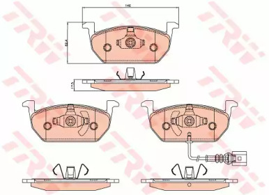 Комплект гальмівних колодок до дискових гальм TRW GDB2080