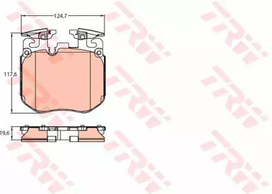 Комплект гальмівних колодок з 4 шт. дисків TRW GDB2147