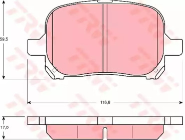 Комплект гальмівних колодок с 4 шт. дисків TRW GDB3152