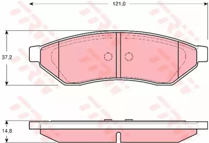 Комплект гальмівних колодок TRW GDB3346