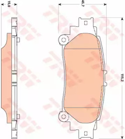 Комплект гальмівних колодок с 4 шт. дисків TRW GDB3497