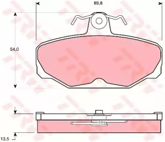 Комплект тормозных колодок COTEC TRW GDB472
