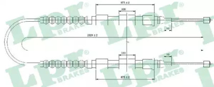 Трос ручного гальма LPR C0175B