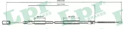 Трос ручного гальма LPR C0211B