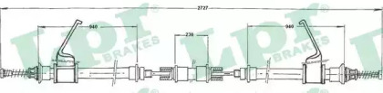 Трос ручного гальма LPR C0299B
