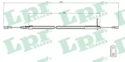 Трос ручного гальма LPR C0407B
